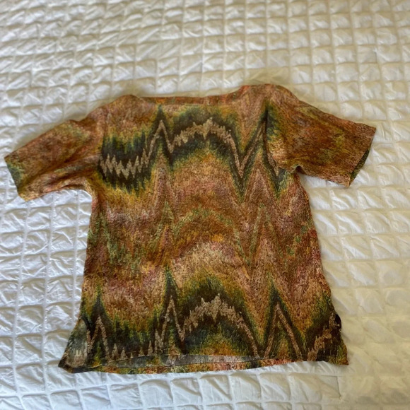 Anthro Burning torch rayon silk blouse - Picture 7 of 8